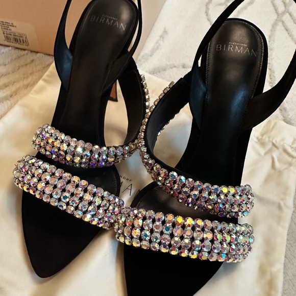Alexandre Birman 39 Alanis Embellished Suede Slingback Sandals - Picture 14 of 15